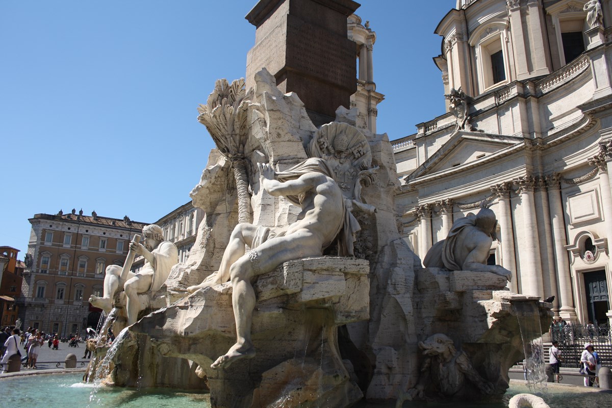 The Fountain of the Four Rivers Rome