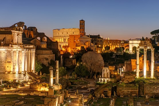 Roman Forum By Night